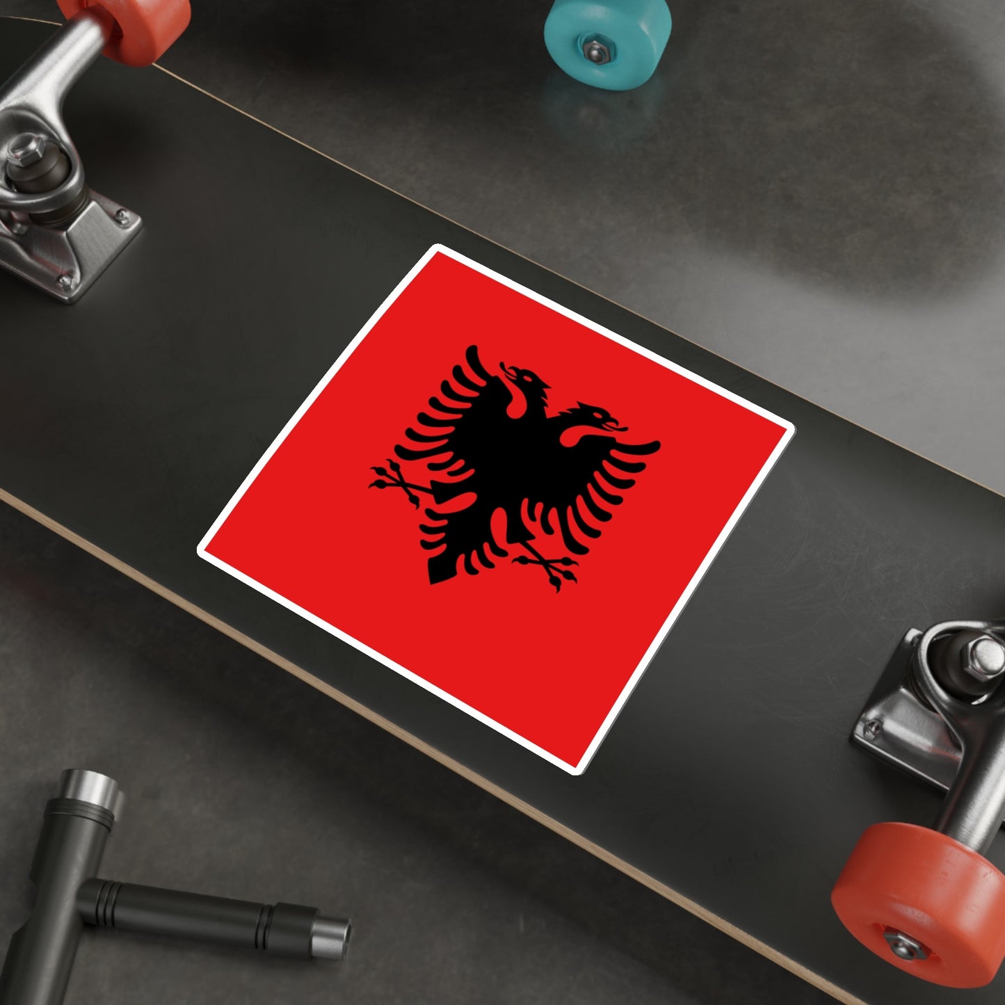 Flag of the President of Albania 1992 to 2002 STICKER Vinyl Die-Cut Decal-The Sticker Space