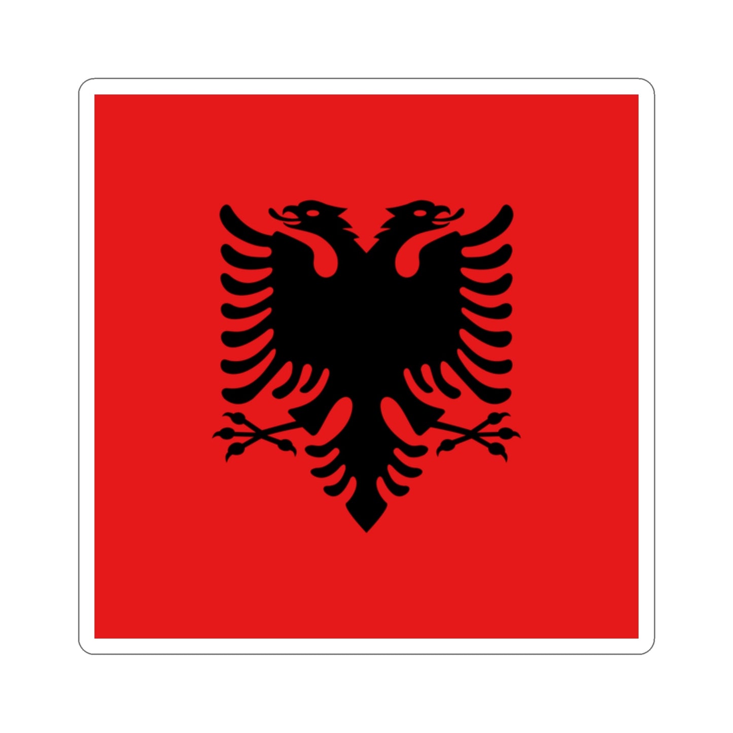 Flag of the President of Albania 1992 to 2002 STICKER Vinyl Die-Cut Decal-2 Inch-The Sticker Space