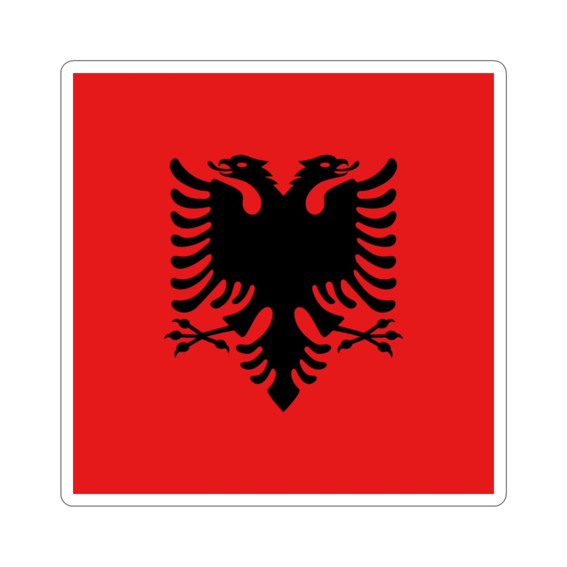 Flag of the President of Albania 1992 to 2002 STICKER Vinyl Die-Cut Decal-2 Inch-The Sticker Space