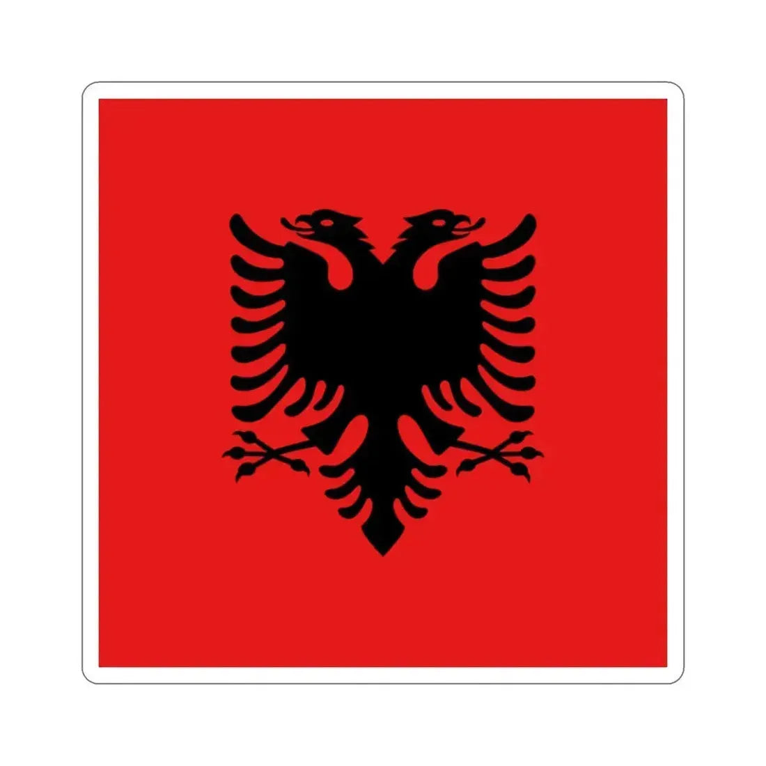 Flag of the President of Albania 1992 to 2002 STICKER Vinyl Die-Cut Decal 2 Inch - The Sticker Space