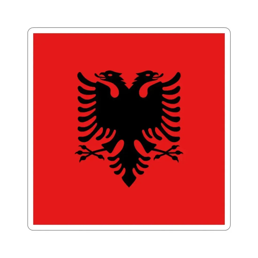 Flag of the President of Albania 1992 to 2002 STICKER Vinyl Die-Cut Decal 2 Inch - The Sticker Space