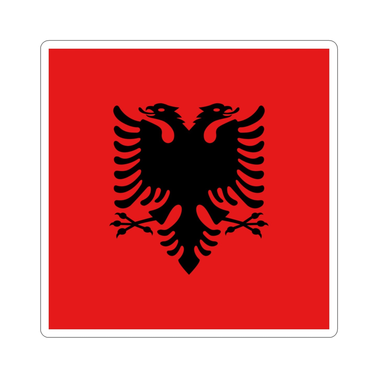 Flag of the President of Albania 1992 to 2002 STICKER Vinyl Die-Cut Decal-3 Inch-The Sticker Space