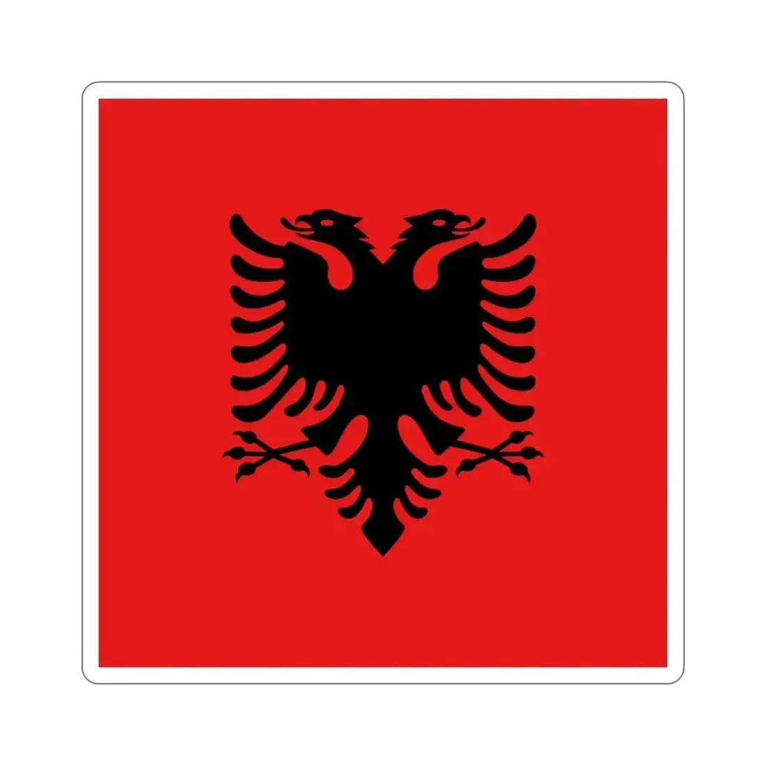 Flag of the President of Albania 1992 to 2002 STICKER Vinyl Die-Cut Decal 3 Inch - The Sticker Space