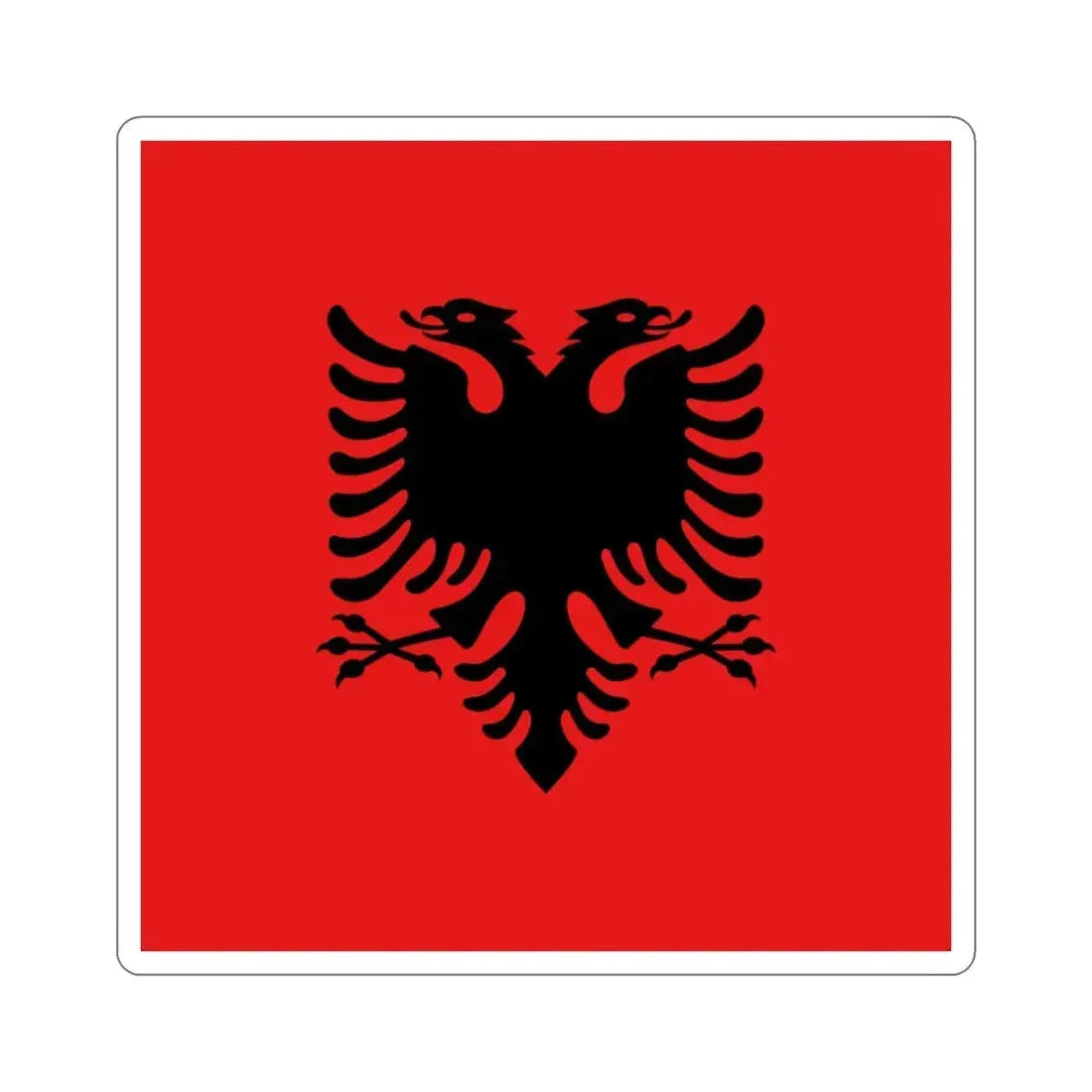 Flag of the President of Albania 1992 to 2002 STICKER Vinyl Die-Cut Decal 3 Inch - The Sticker Space