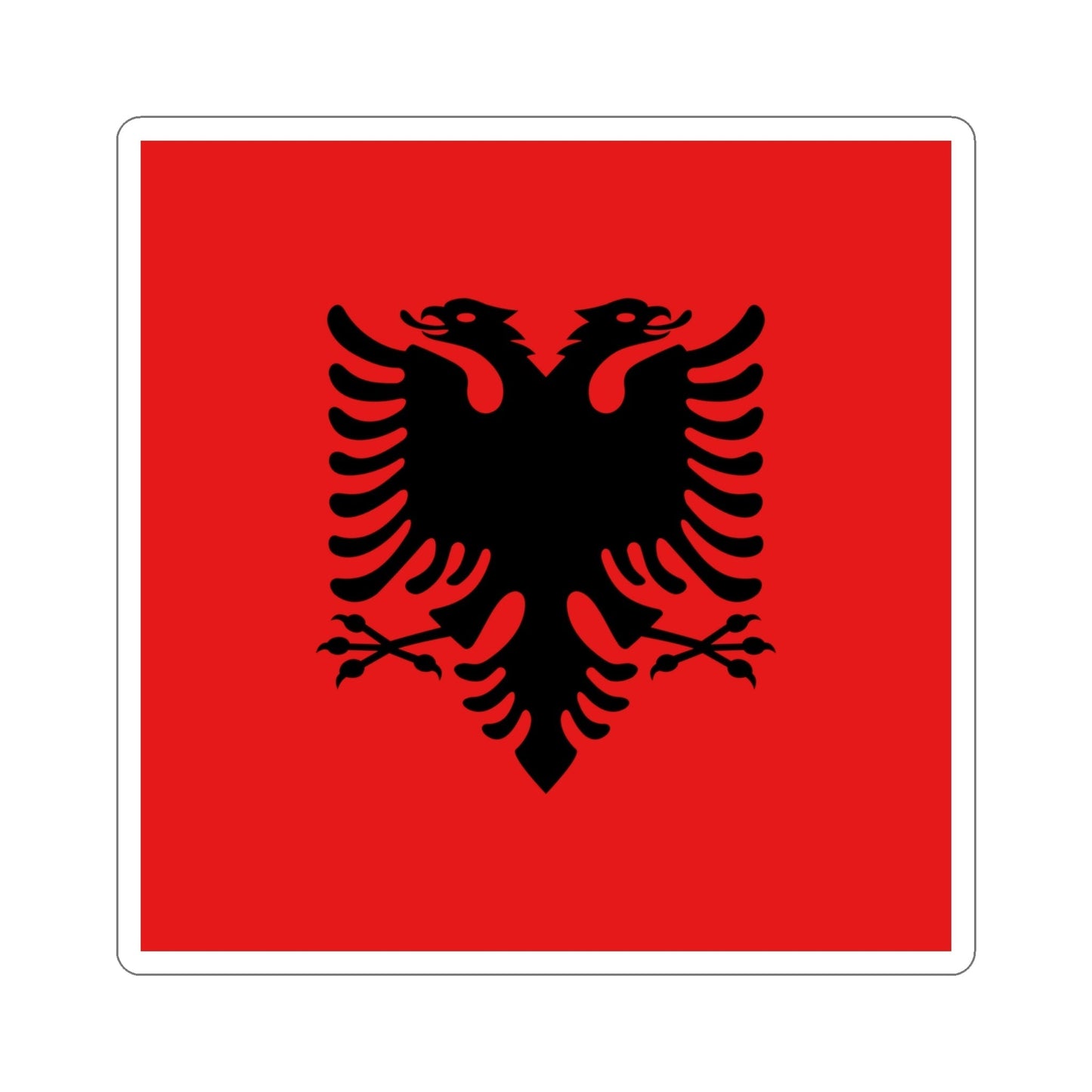 Flag of the President of Albania 1992 to 2002 STICKER Vinyl Die-Cut Decal-4 Inch-The Sticker Space