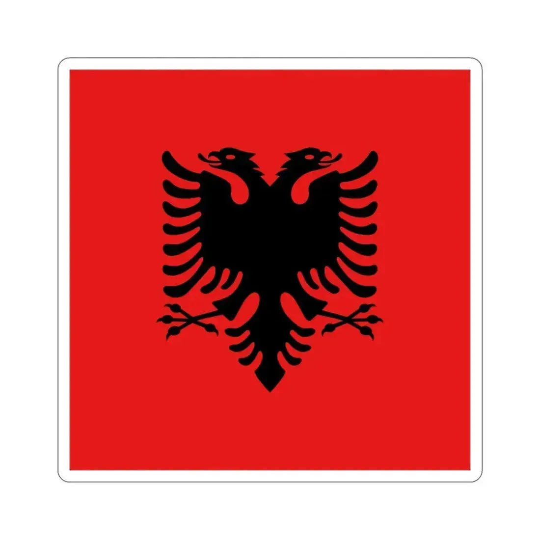 Flag of the President of Albania 1992 to 2002 STICKER Vinyl Die-Cut Decal 4 Inch - The Sticker Space
