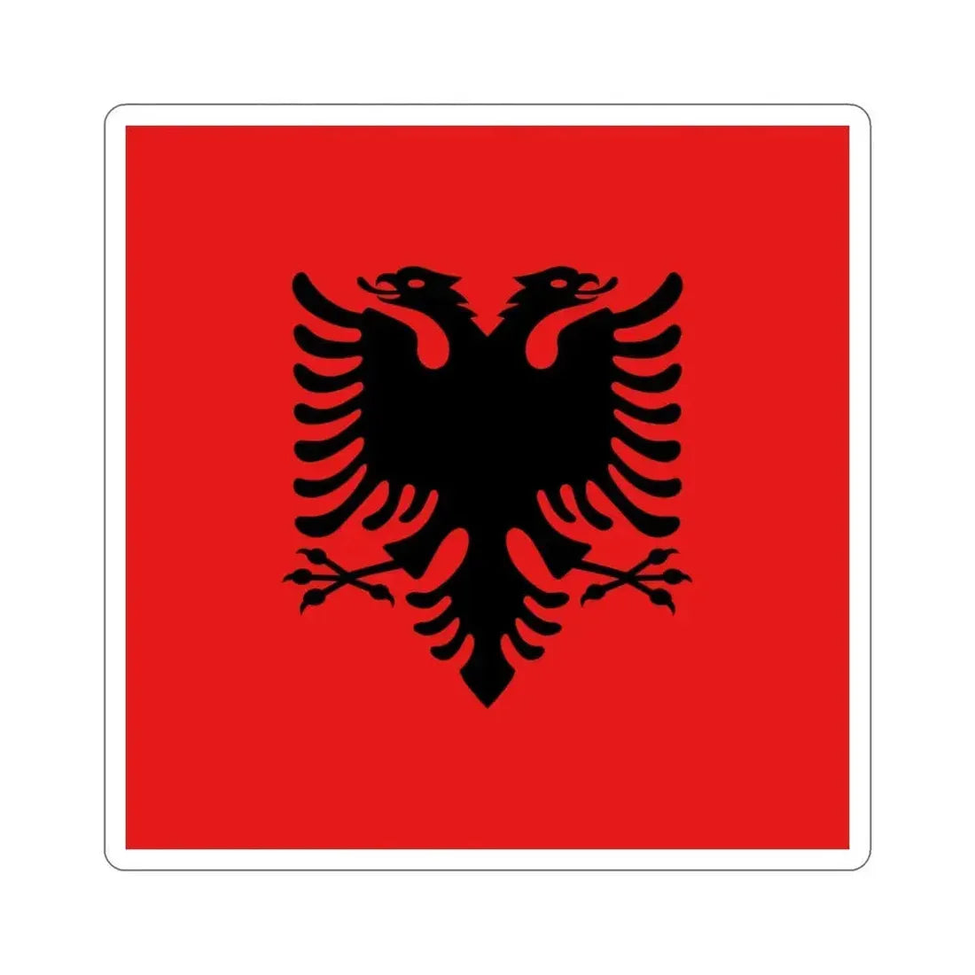 Flag of the President of Albania 1992 to 2002 STICKER Vinyl Die-Cut Decal 4 Inch - The Sticker Space