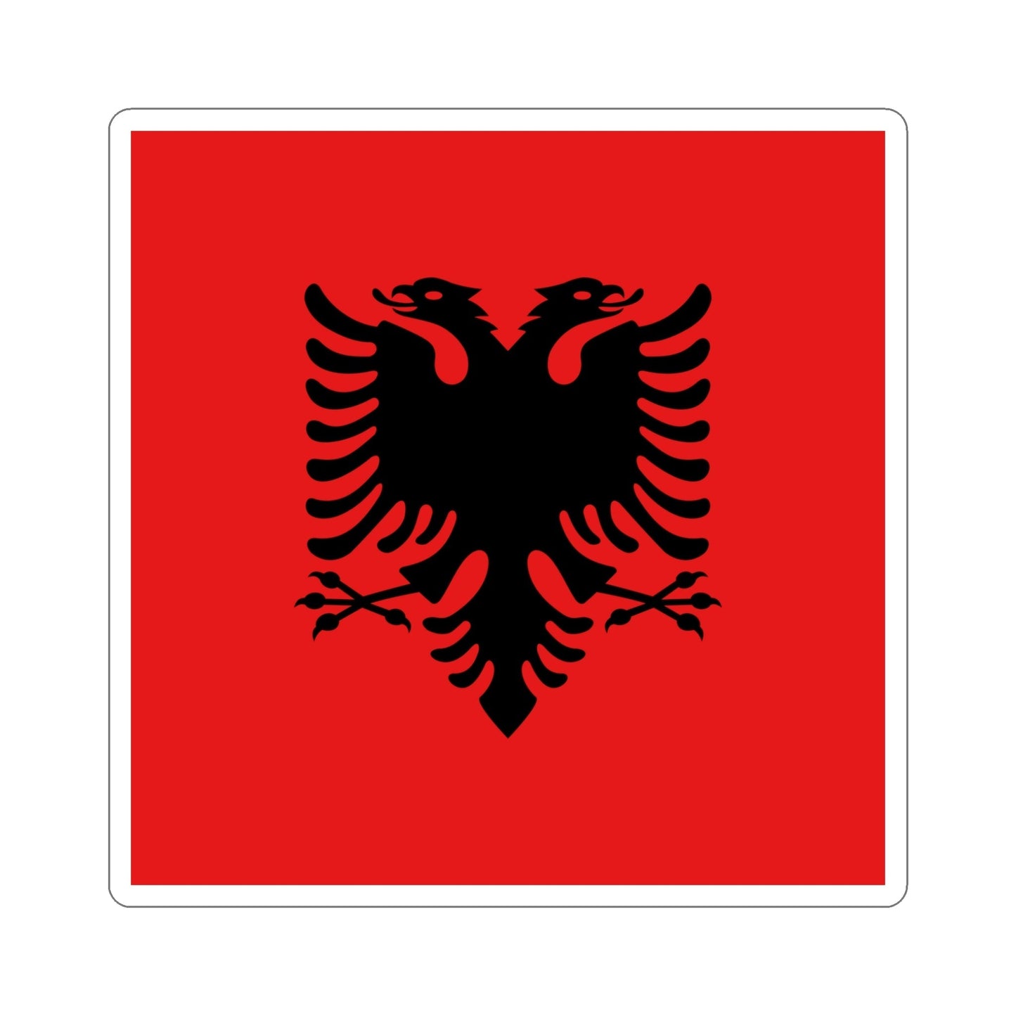 Flag of the President of Albania 1992 to 2002 STICKER Vinyl Die-Cut Decal-5 Inch-The Sticker Space