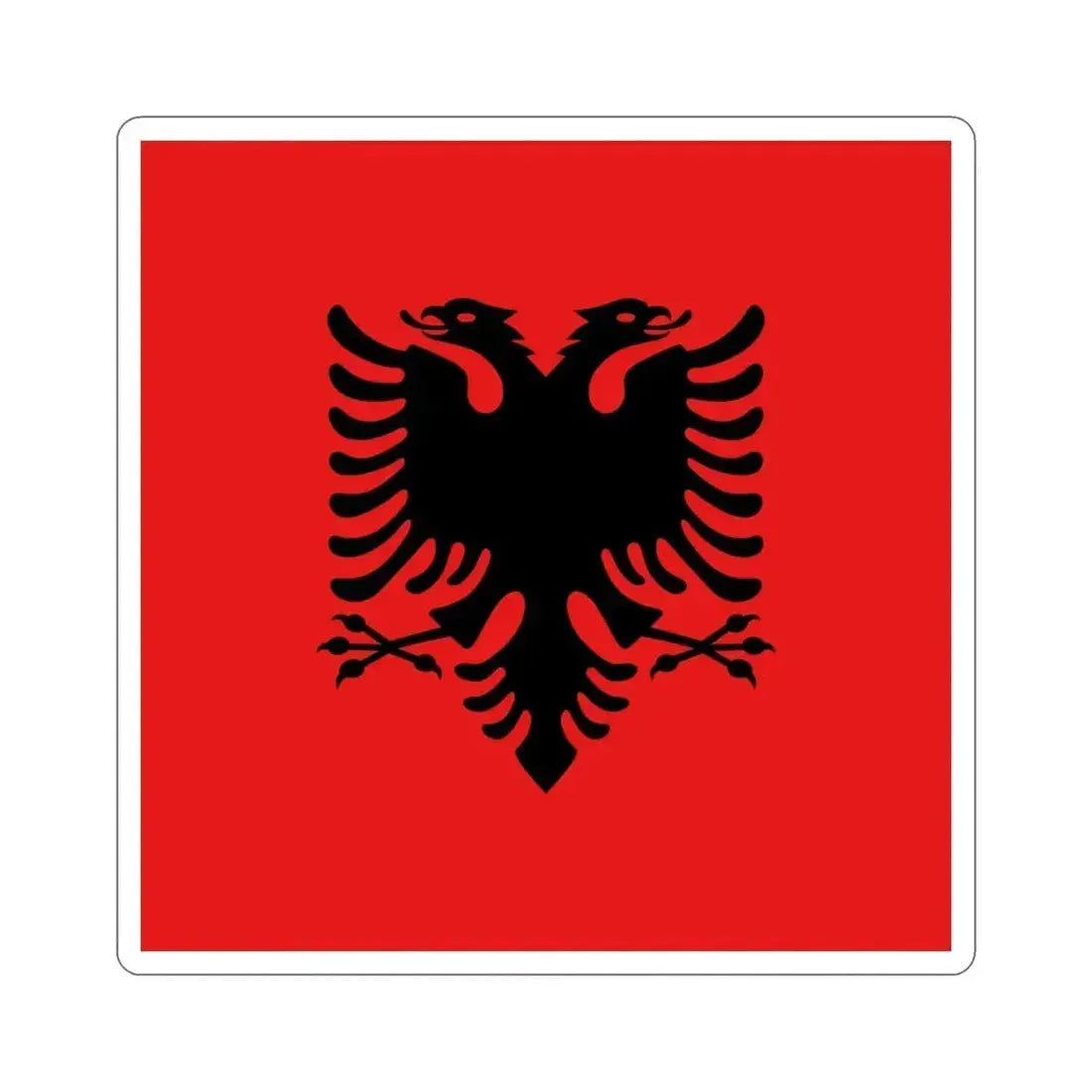 Flag of the President of Albania 1992 to 2002 STICKER Vinyl Die-Cut Decal 5 Inch - The Sticker Space