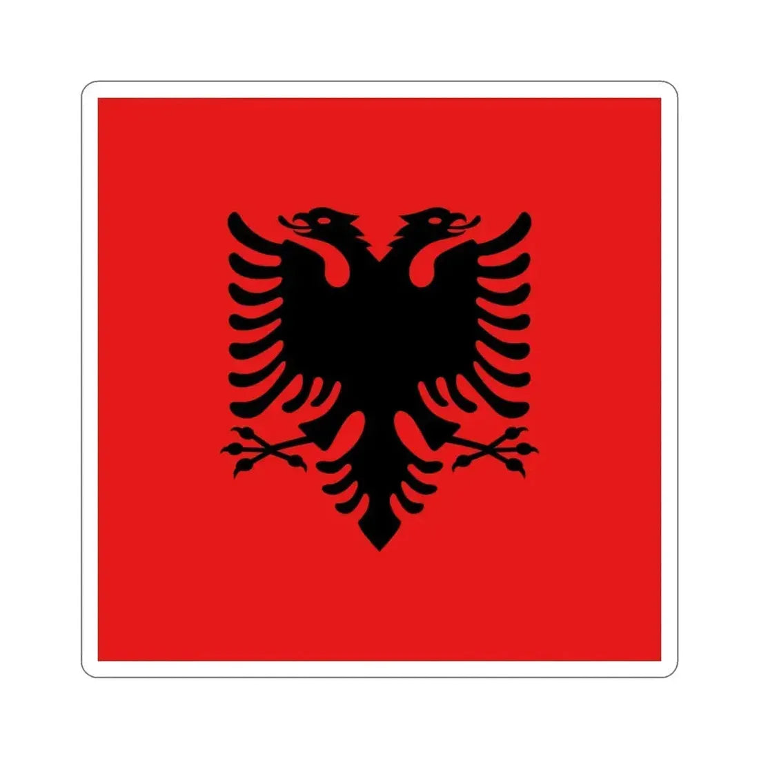 Flag of the President of Albania 1992 to 2002 STICKER Vinyl Die-Cut Decal 5 Inch - The Sticker Space
