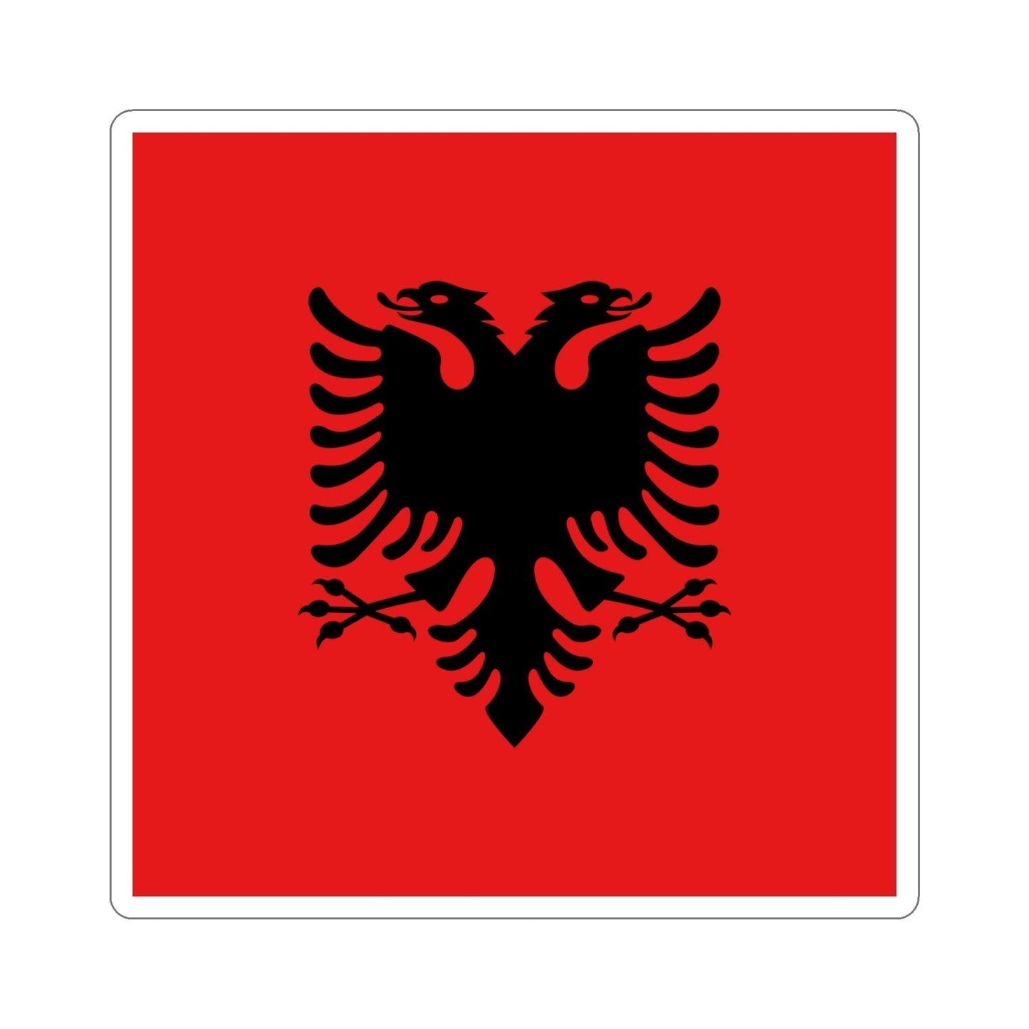 Flag of the President of Albania 1992 to 2002 STICKER Vinyl Die-Cut Decal-6 Inch-The Sticker Space