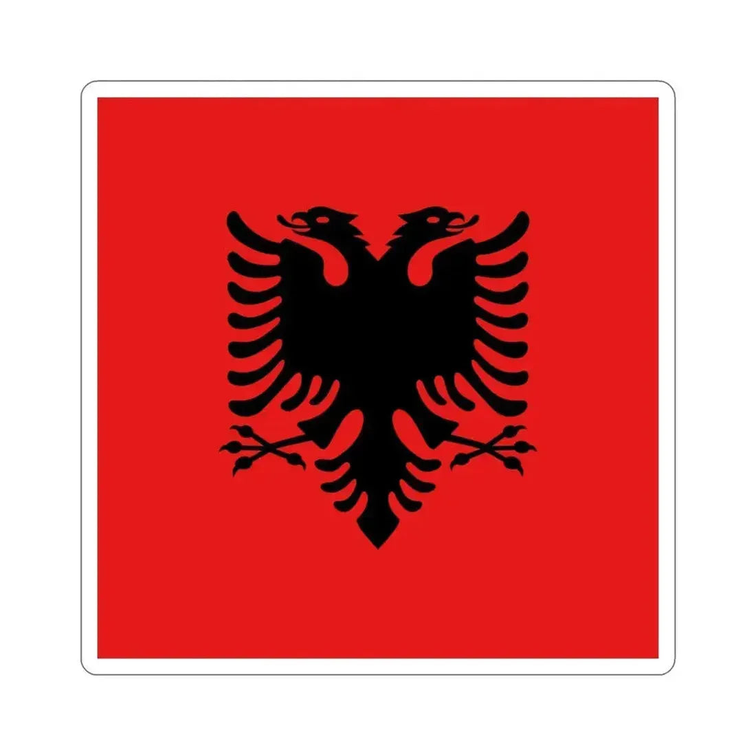 Flag of the President of Albania 1992 to 2002 STICKER Vinyl Die-Cut Decal 6 Inch - The Sticker Space