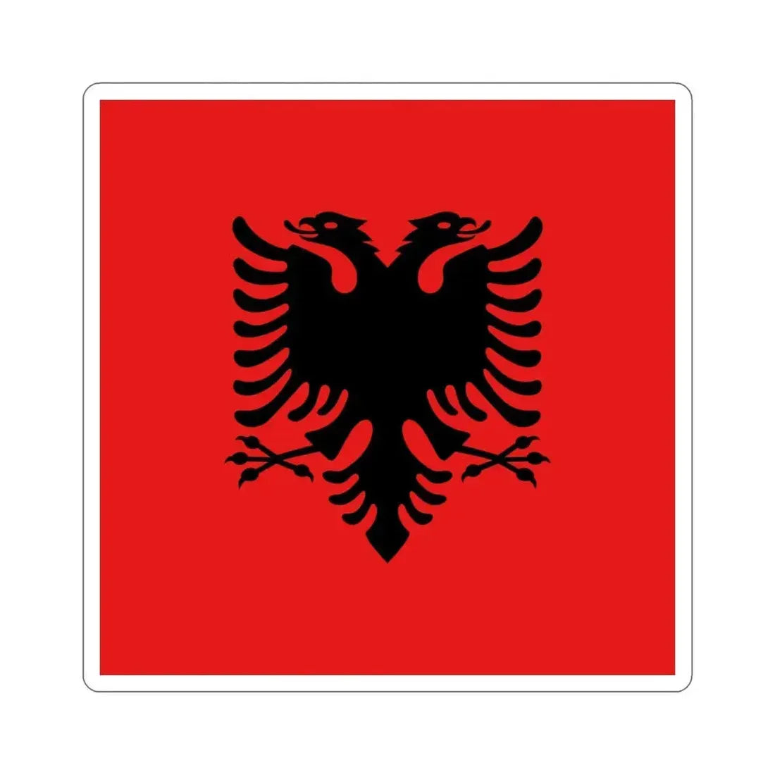 Flag of the President of Albania 1992 to 2002 STICKER Vinyl Die-Cut Decal 6 Inch - The Sticker Space