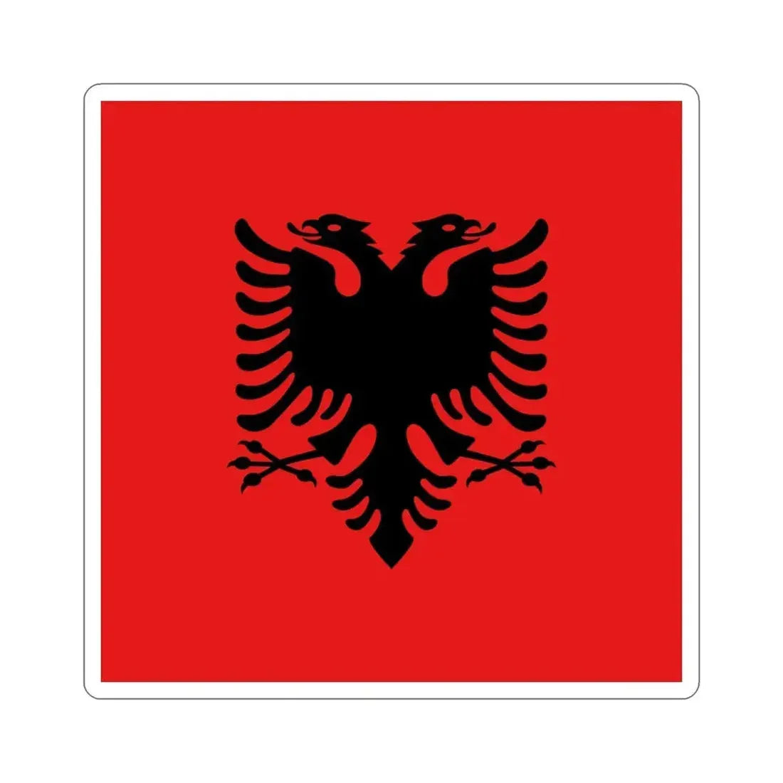 Flag of the President of Albania 1992 to 2002 STICKER Vinyl Die-Cut Decal - The Sticker Space