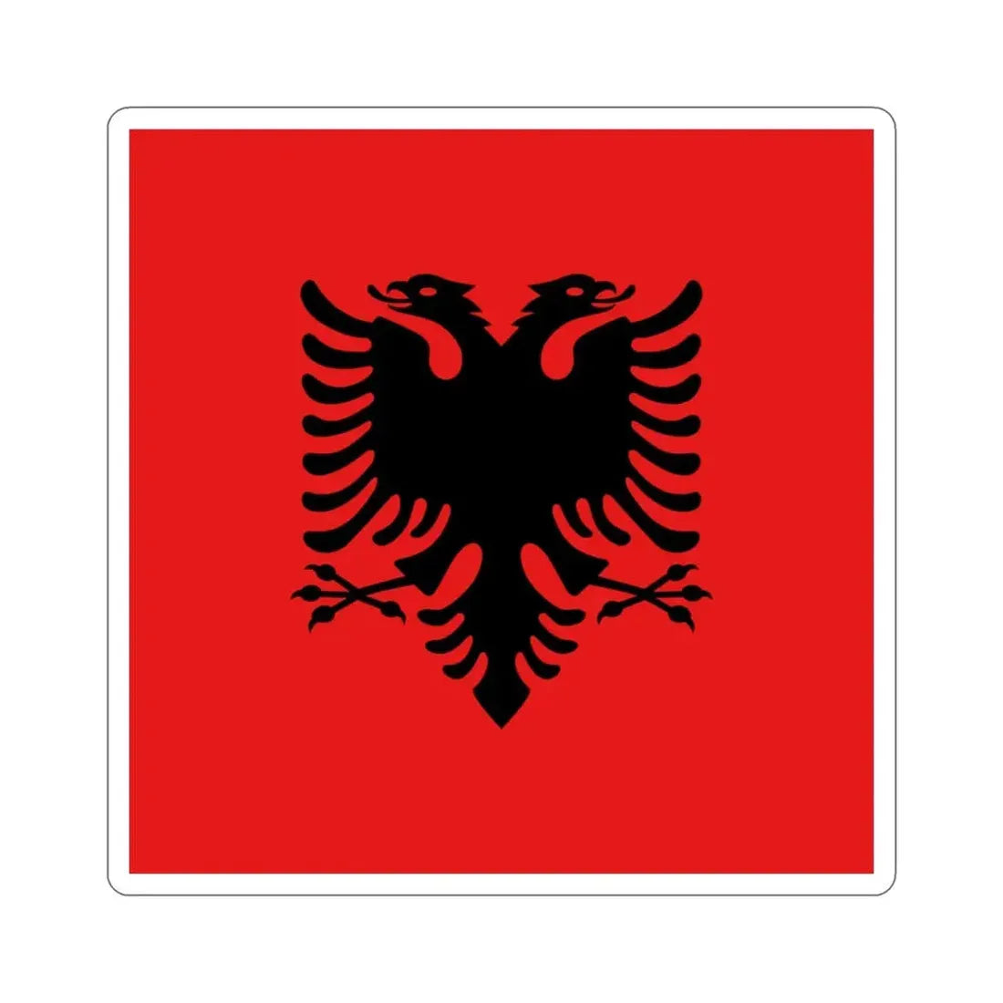 Flag of the President of Albania 1992 to 2002 STICKER Vinyl Die-Cut Decal - The Sticker Space