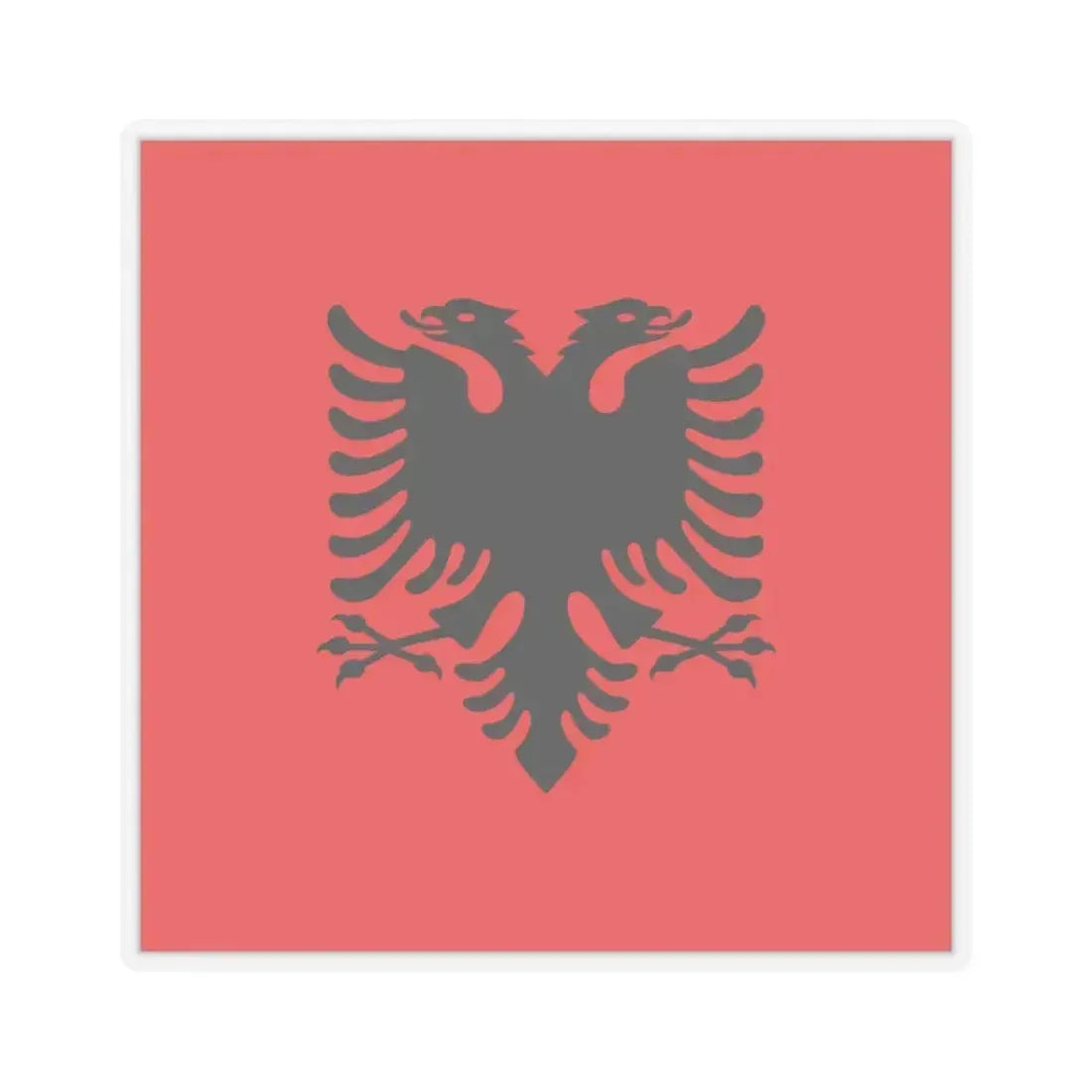 Flag of the President of Albania 1992 to 2002 - STICKER Vinyl Kiss-Cut Decal 2 Inch Transparent - The Sticker Space