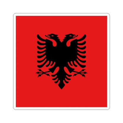 Flag of the President of Albania 1992 to 2002 - STICKER Vinyl Kiss-Cut Decal 2 Inch White - The Sticker Space