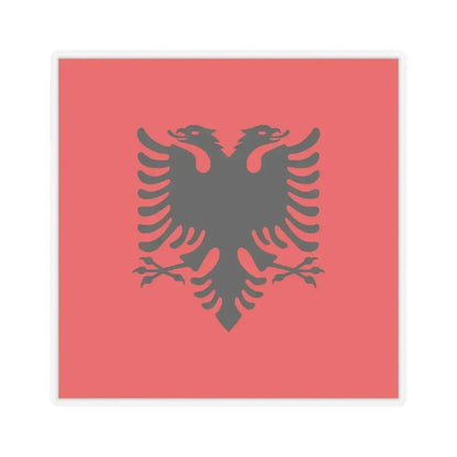 Flag of the President of Albania 1992 to 2002 - STICKER Vinyl Kiss-Cut Decal 3 Inch Transparent - The Sticker Space