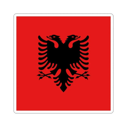 Flag of the President of Albania 1992 to 2002 - STICKER Vinyl Kiss-Cut Decal 3 Inch White - The Sticker Space