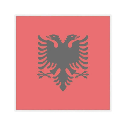 Flag of the President of Albania 1992 to 2002 - STICKER Vinyl Kiss-Cut Decal 4 Inch Transparent - The Sticker Space