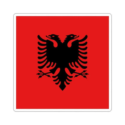 Flag of the President of Albania 1992 to 2002 - STICKER Vinyl Kiss-Cut Decal 4 Inch White - The Sticker Space