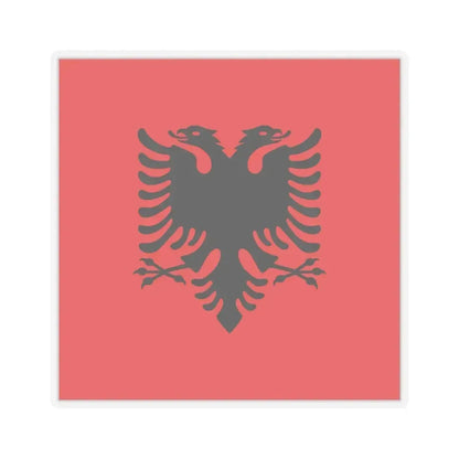 Flag of the President of Albania 1992 to 2002 - STICKER Vinyl Kiss-Cut Decal 6 Inch Transparent - The Sticker Space