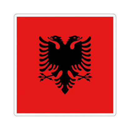 Flag of the President of Albania 1992 to 2002 - STICKER Vinyl Kiss-Cut Decal 6 Inch White - The Sticker Space
