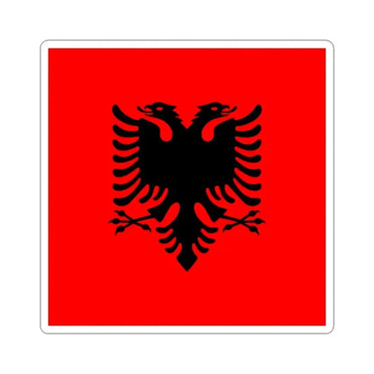 Flag of the President of Albania 2002-2014 (Albania) STICKER Vinyl Kiss-Cut Decal 2 Inch White - The Sticker Space
