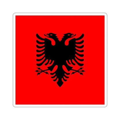 Flag of the President of Albania 2002-2014 (Albania) STICKER Vinyl Kiss-Cut Decal 6 Inch White - The Sticker Space