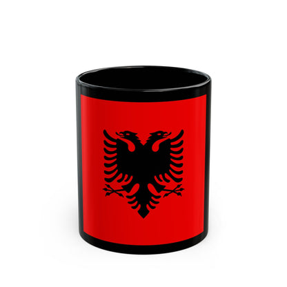 Flag of the President of Albania 2002 to 2014 - Black Coffee Mug-11oz-The Sticker Space