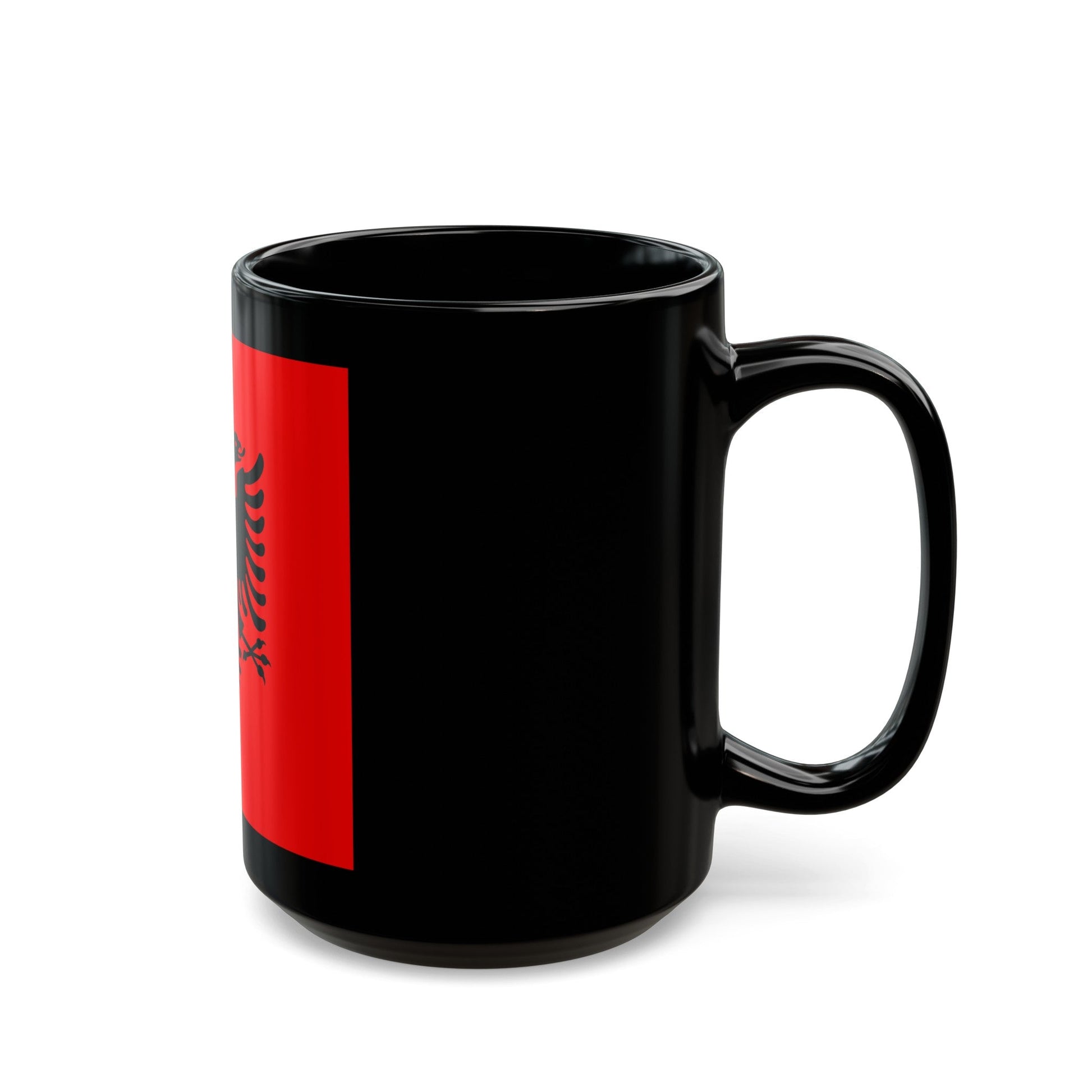 Flag of the President of Albania 2002 to 2014 - Black Coffee Mug-The Sticker Space