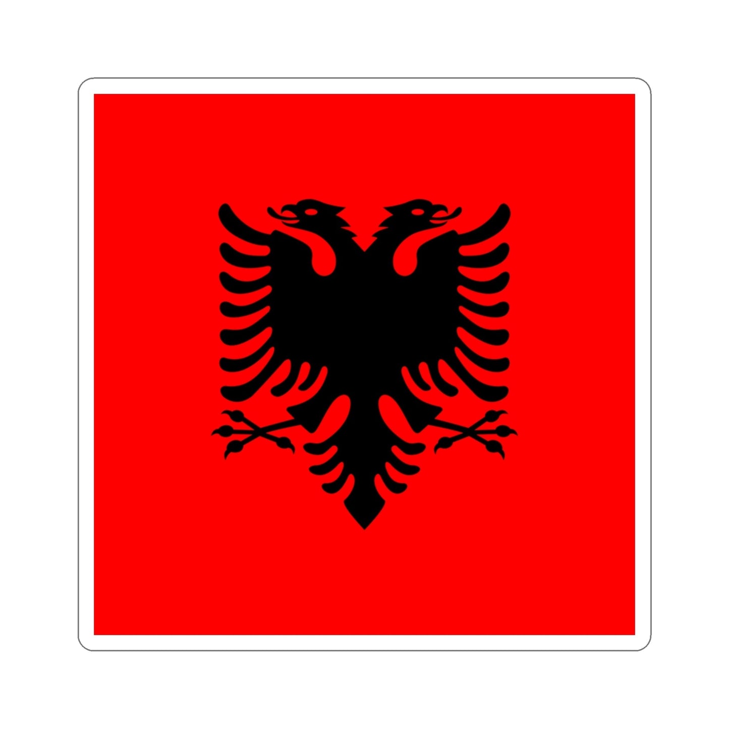 Flag of the President of Albania 2002 to 2014 STICKER Vinyl Die-Cut Decal-3 Inch-The Sticker Space