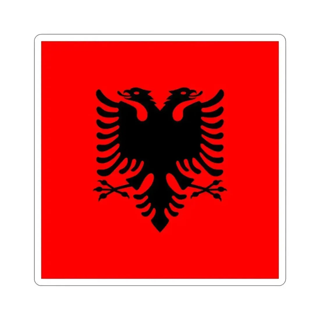 Flag of the President of Albania 2002 to 2014 STICKER Vinyl Die-Cut Decal 3 Inch - The Sticker Space