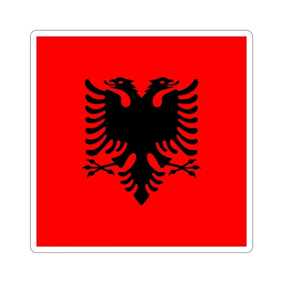 Flag of the President of Albania 2002 to 2014 STICKER Vinyl Die-Cut Decal 3 Inch - The Sticker Space