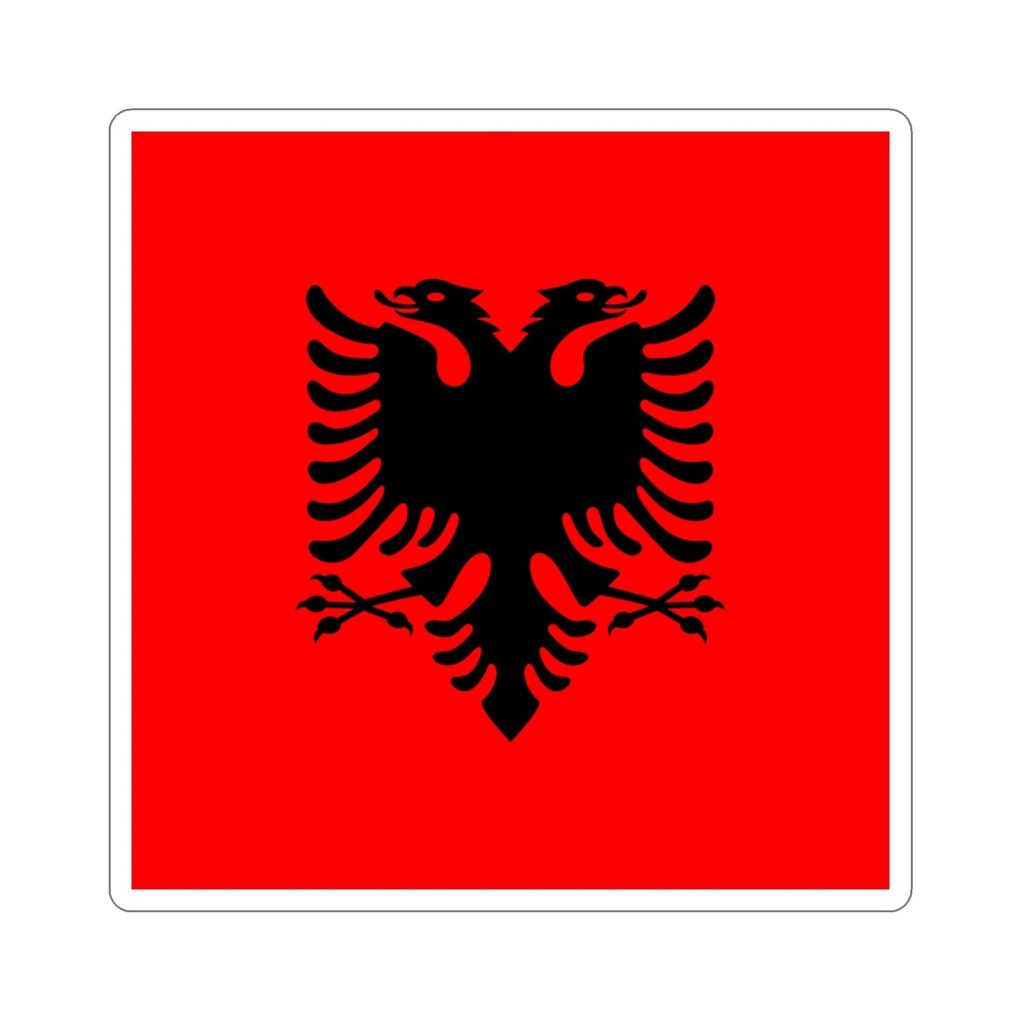 Flag of the President of Albania 2002 to 2014 STICKER Vinyl Die-Cut Decal-4 Inch-The Sticker Space