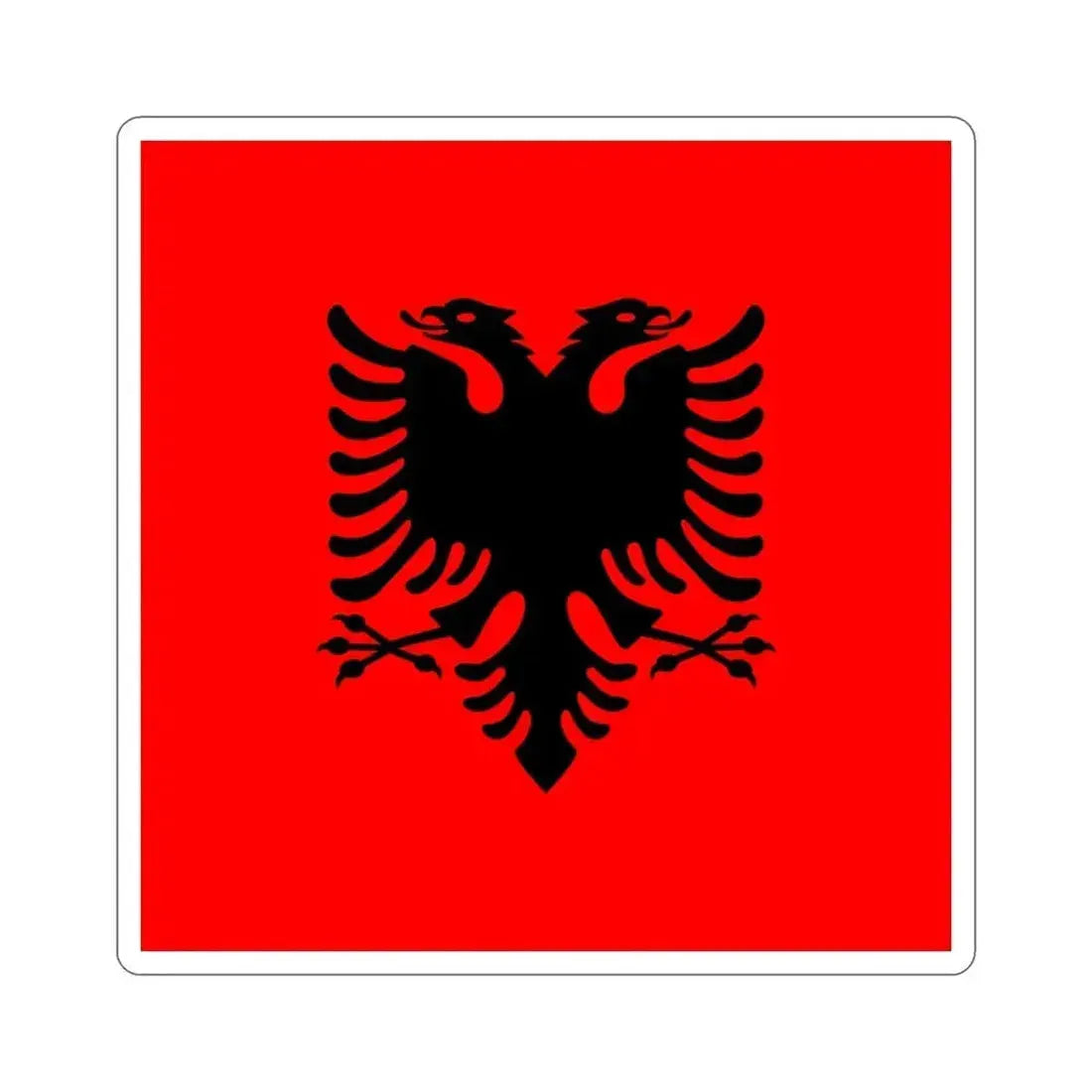 Flag of the President of Albania 2002 to 2014 STICKER Vinyl Die-Cut Decal 4 Inch - The Sticker Space