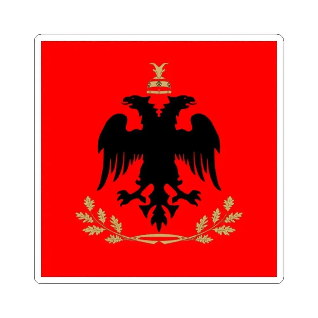 Flag of the President of Albania (Albania) STICKER Vinyl Kiss-Cut Decal 2 Inch White - The Sticker Space