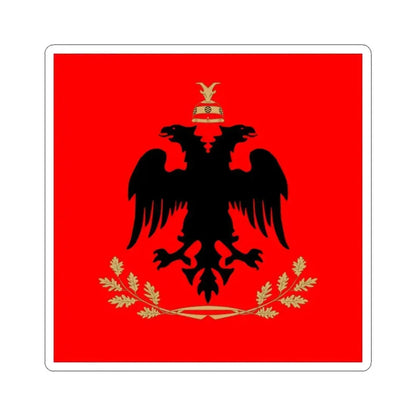 Flag of the President of Albania (Albania) STICKER Vinyl Kiss-Cut Decal 3 Inch White - The Sticker Space