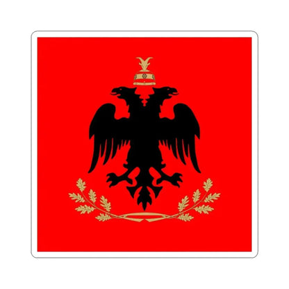 Flag of the President of Albania (Albania) STICKER Vinyl Kiss-Cut Decal 4 Inch White - The Sticker Space