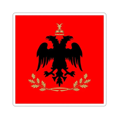 Flag of the President of Albania (Albania) STICKER Vinyl Kiss-Cut Decal 6 Inch White - The Sticker Space