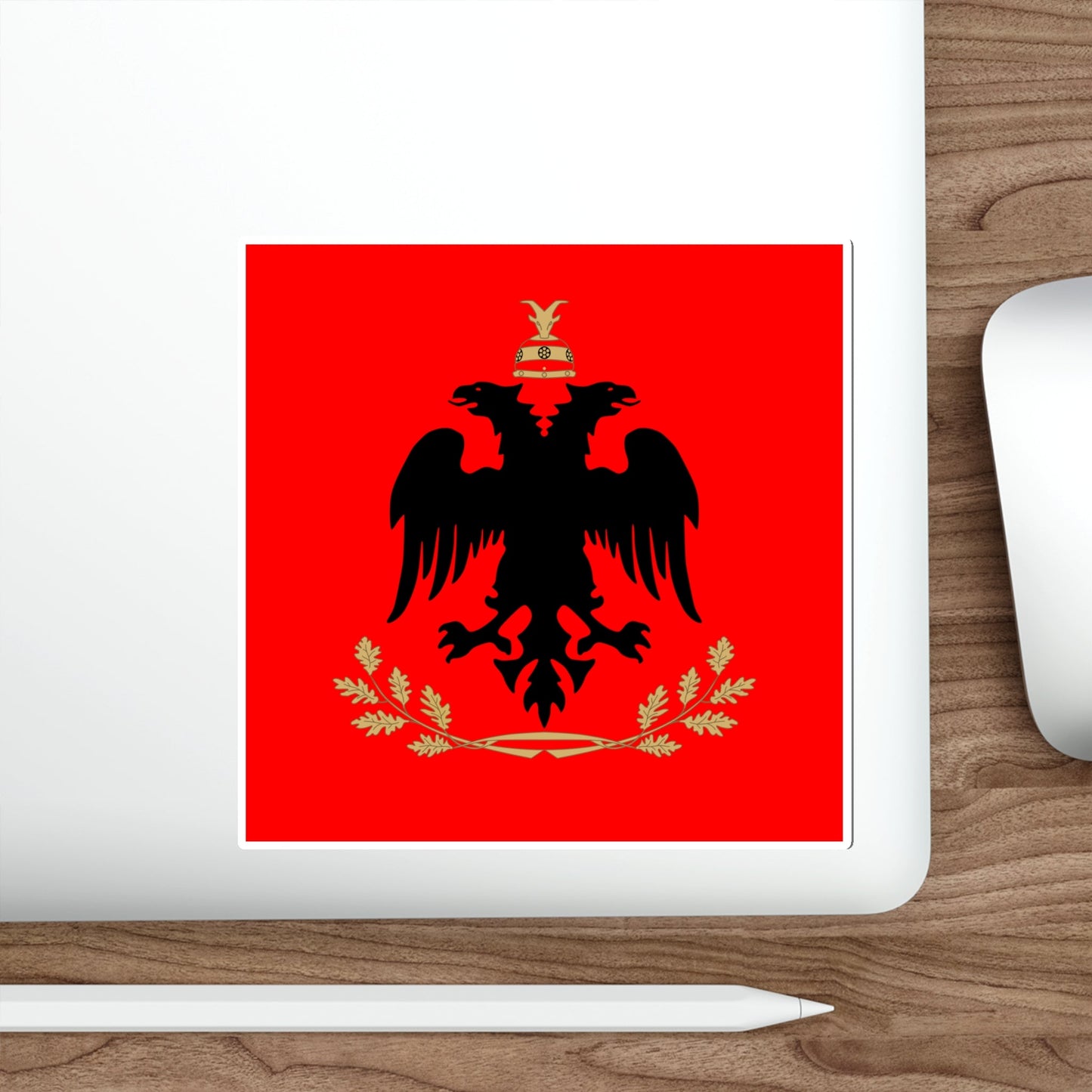 Flag of the President of Albania STICKER Vinyl Die-Cut Decal-The Sticker Space