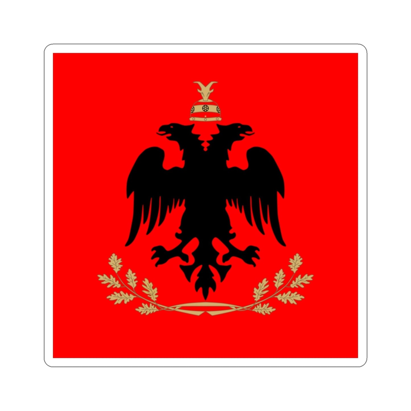 Flag of the President of Albania STICKER Vinyl Die-Cut Decal-2 Inch-The Sticker Space