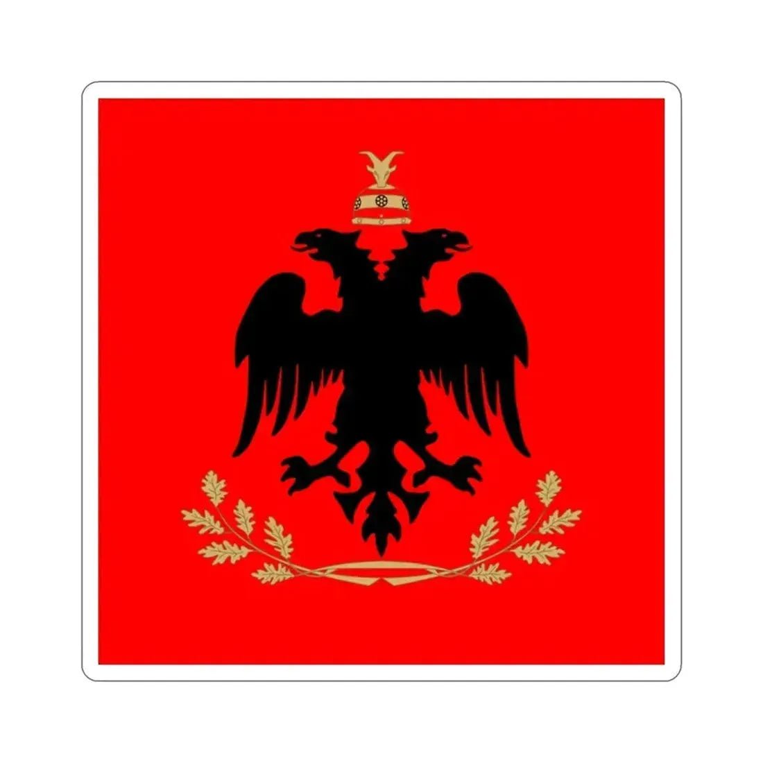 Flag of the President of Albania STICKER Vinyl Die-Cut Decal 2 Inch - The Sticker Space
