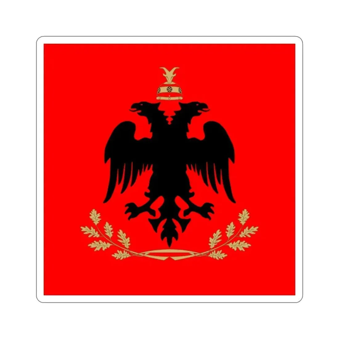Flag of the President of Albania STICKER Vinyl Die-Cut Decal 2 Inch - The Sticker Space