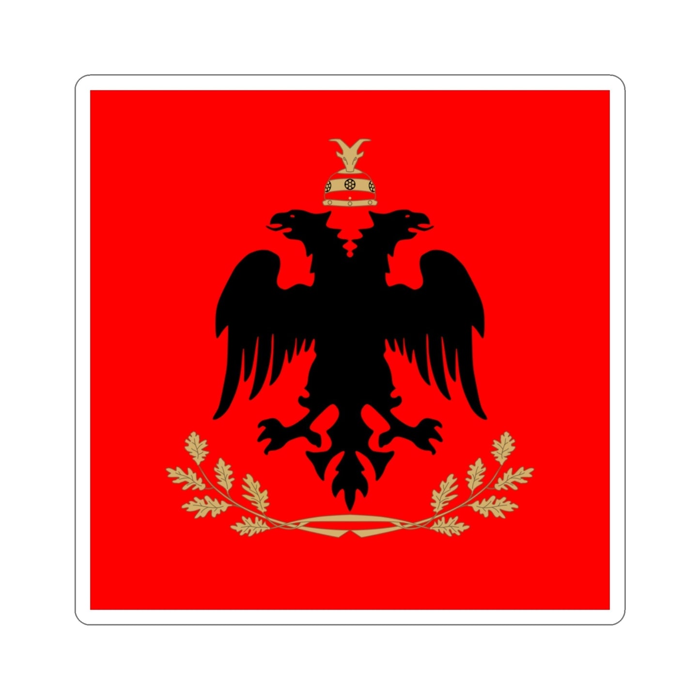 Flag of the President of Albania STICKER Vinyl Die-Cut Decal-3 Inch-The Sticker Space