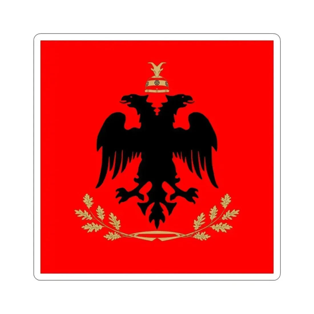 Flag of the President of Albania STICKER Vinyl Die-Cut Decal 3 Inch - The Sticker Space