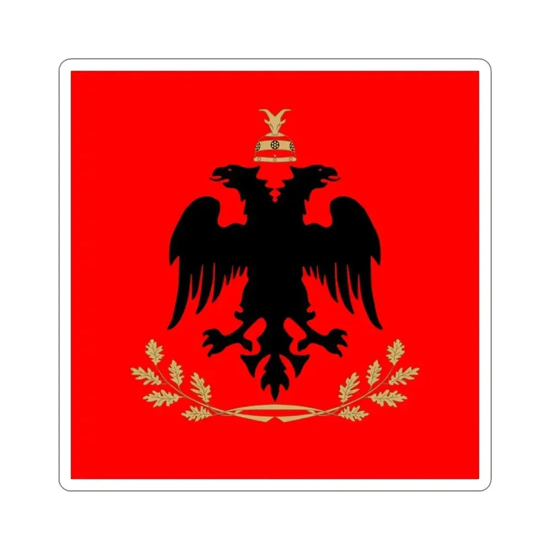 Flag of the President of Albania STICKER Vinyl Die-Cut Decal 3 Inch - The Sticker Space