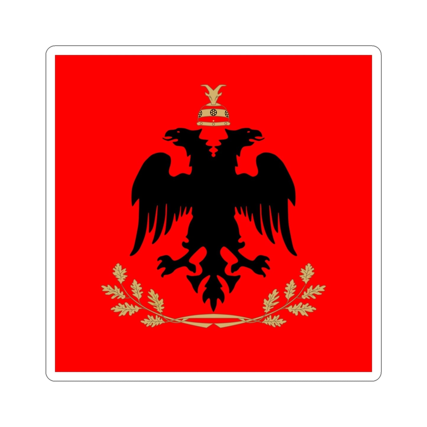 Flag of the President of Albania STICKER Vinyl Die-Cut Decal-4 Inch-The Sticker Space