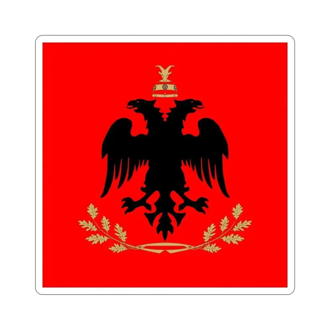Flag of the President of Albania STICKER Vinyl Die-Cut Decal 4 Inch - The Sticker Space