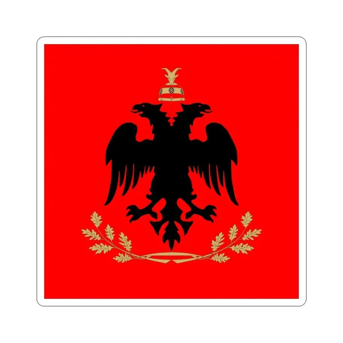 Flag of the President of Albania STICKER Vinyl Die-Cut Decal 4 Inch - The Sticker Space